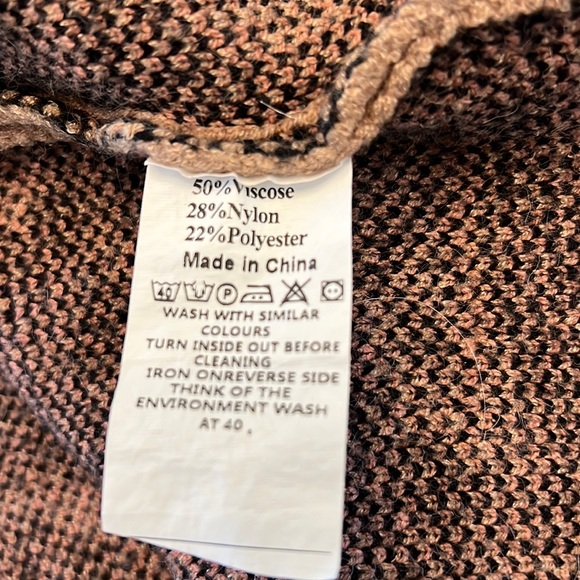 Zesica Open Front Animal Leopard Print Cardigan Patch Pockets- Tan, Pink, Black - Picture 9 of 10